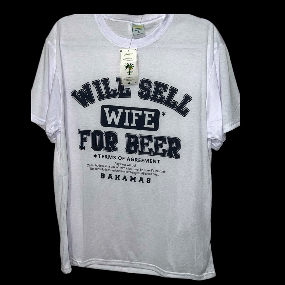 Banana Bay White Graphic mens T-Shirt. Something for him! - Picture 2 of 6
